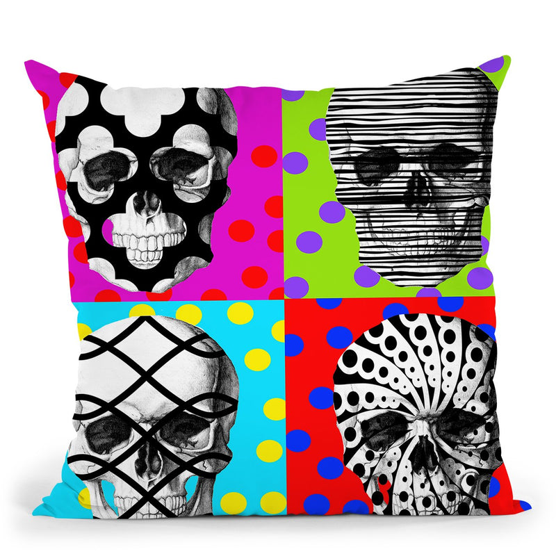 Four Heads Throw Pillow by Jodi Pedri