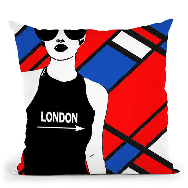 London This Way Throw Pillow by Jodi Pedri