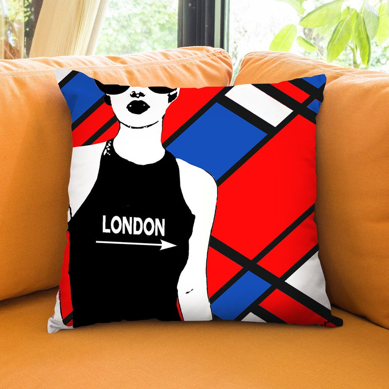 London This Way Throw Pillow by Jodi Pedri