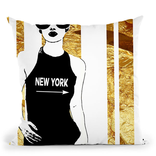 New York This Way Throw Pillow by Jodi Pedri