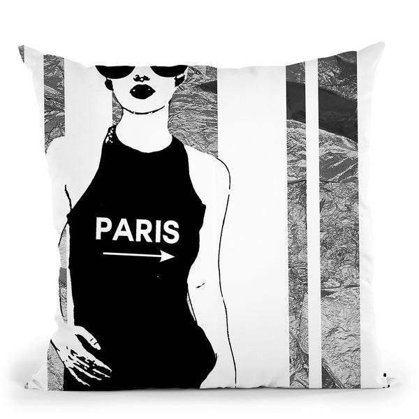 Paris This Way Throw Pillow by Jodi Pedri
