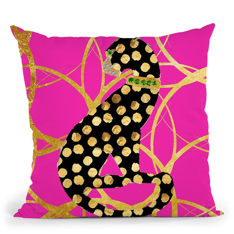 Couture Cat Throw Pillow by Jodi Pedri