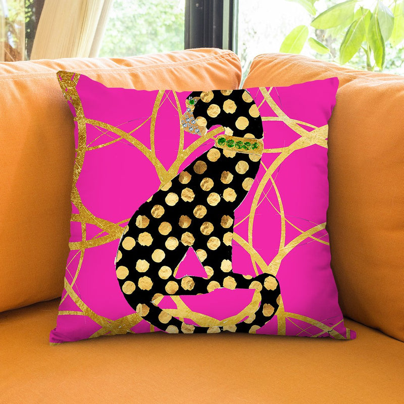 Couture Cat Throw Pillow by Jodi Pedri