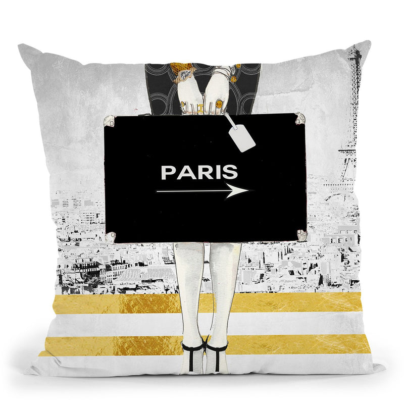 Paris Trip Throw Pillow by Jodi Pedri