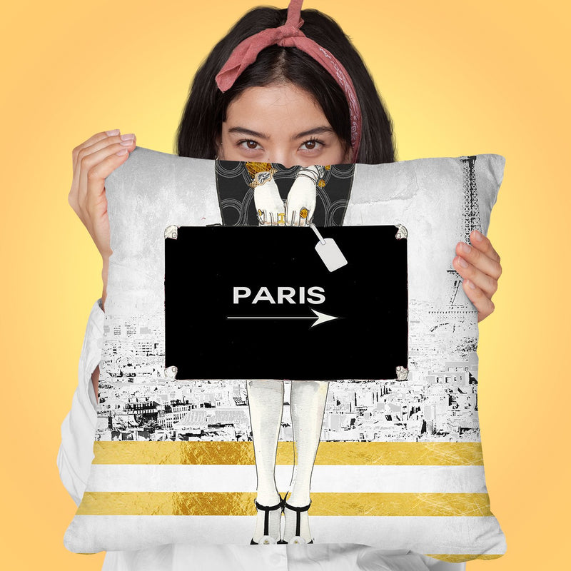 Paris Trip Throw Pillow by Jodi Pedri