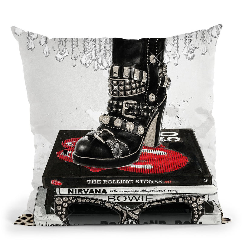 Rock And Roll Couture Throw Pillow by Jodi Pedri