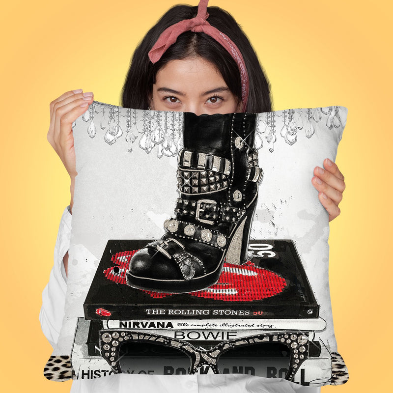Rock And Roll Couture Throw Pillow by Jodi Pedri