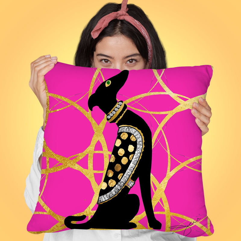 Couture Dog Throw Pillow by Jodi Pedri