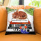 Orange Tabby On Fashion Books Throw Pillow by Jodi Pedri