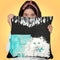 White Persian Cat With Presents Throw Pillow by Jodi Pedri