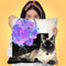 Siamese Catopping Bags Throw Pillow by Jodi Pedri