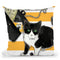 Black And White Cat Throw Pillow by Jodi Pedri