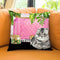 Scottish Fold Pink Bag Throw Pillow by Jodi Pedri