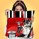 Playful Kitten Throw Pillow by Jodi Pedri