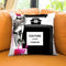 Couture Perfume Throw Pillow by Jodi Pedri