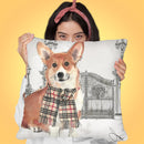 At The Gates Corgi Throw Pillow by Jodi Pedri