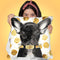 Blessed Frenchie Throw Pillow by Jodi Pedri
