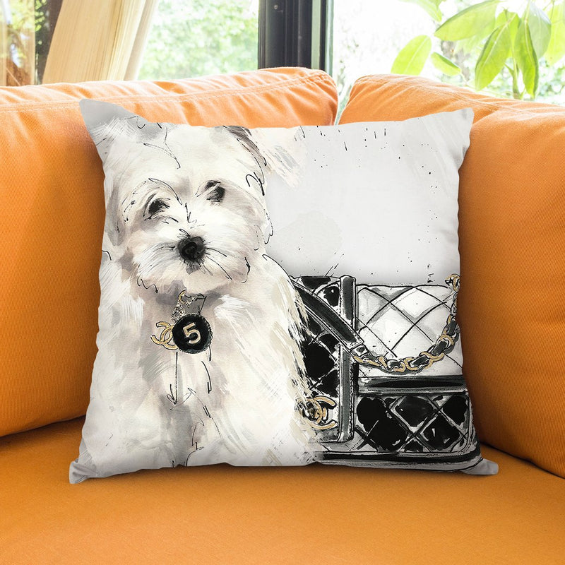 Coco Pup Throw Pillow by Jodi Pedri