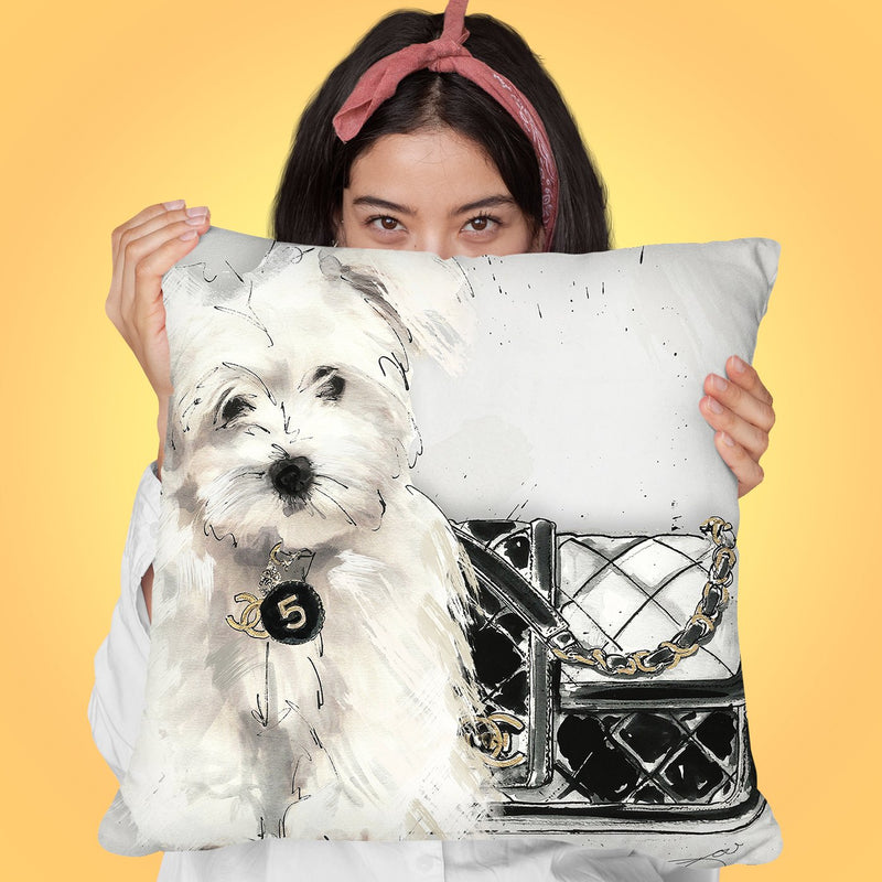Coco Pup Throw Pillow by Jodi Pedri