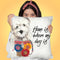 Home Is Where My Dogs Is/ Home Throw Pillow by Jodi Pedri