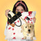 Naughty Golden Throw Pillow by Jodi Pedri