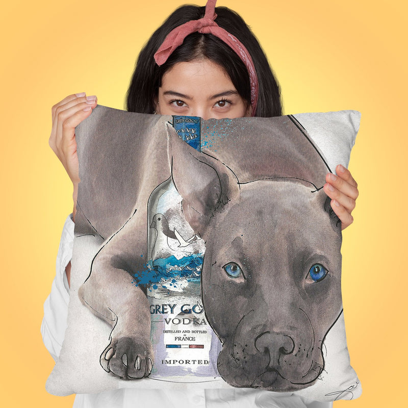 Straight Up Pit Throw Pillow by Jodi Pedri