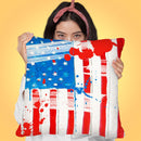 Flag SplashÊ Throw Pillow by Jodi Pedri