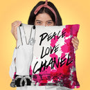Peace Love ChanelÊ Throw Pillow by Jodi Pedri