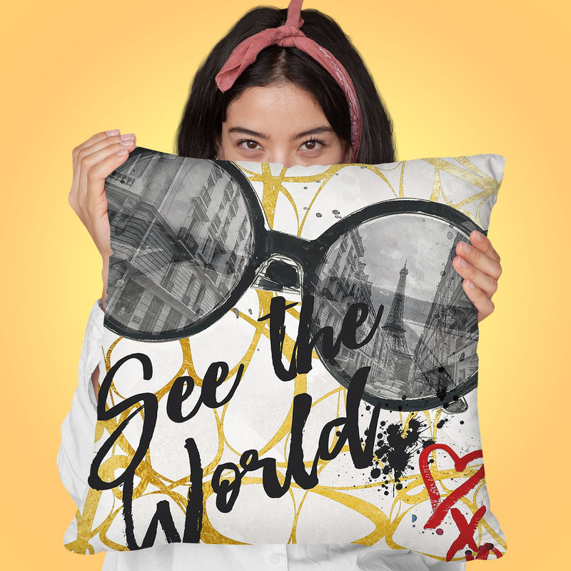 See The WorldÊ Throw Pillow by Jodi Pedri