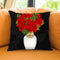 Flowers In Red Throw Pillow by Jodi Pedri