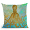 Gold Octopus Throw Pillow by Jodi Pedri
