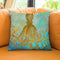 Gold Octopus Throw Pillow by Jodi Pedri