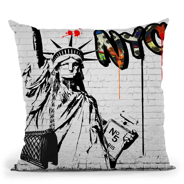 Lady Liberty Throw Pillow by Jodi Pedri