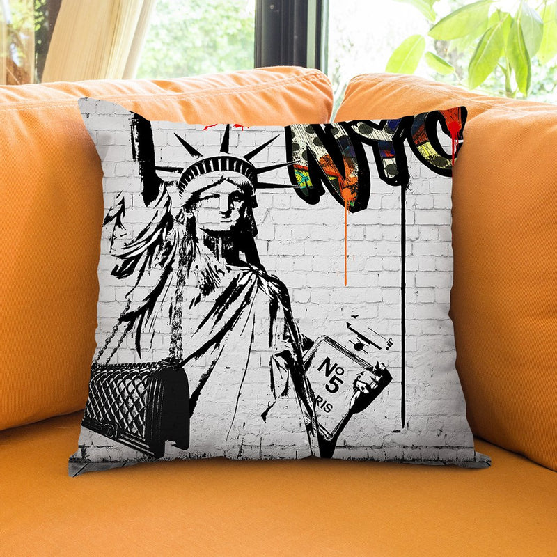 Lady Liberty Throw Pillow by Jodi Pedri