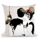 Lunch In Paris Throw Pillow by Jodi Pedri
