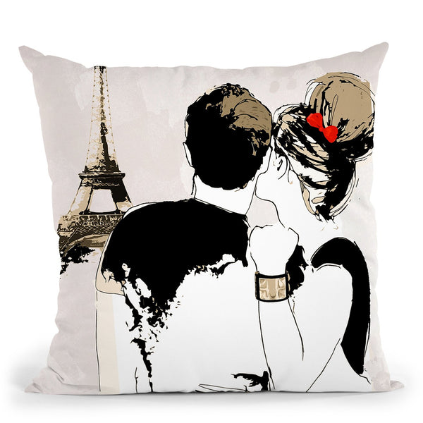 Lunch In Paris Throw Pillow by Jodi Pedri