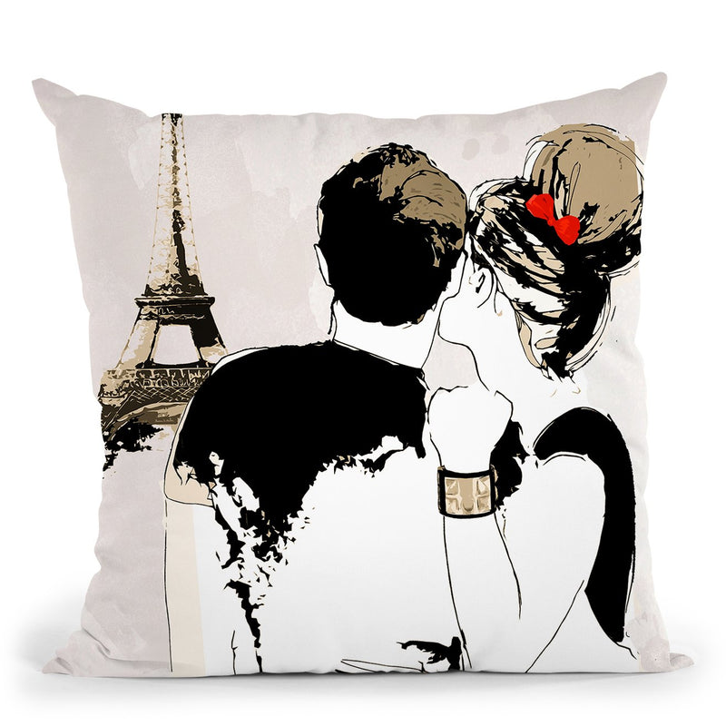 Lunch In Paris Throw Pillow by Jodi Pedri