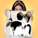 Lunch In Paris Throw Pillow by Jodi Pedri