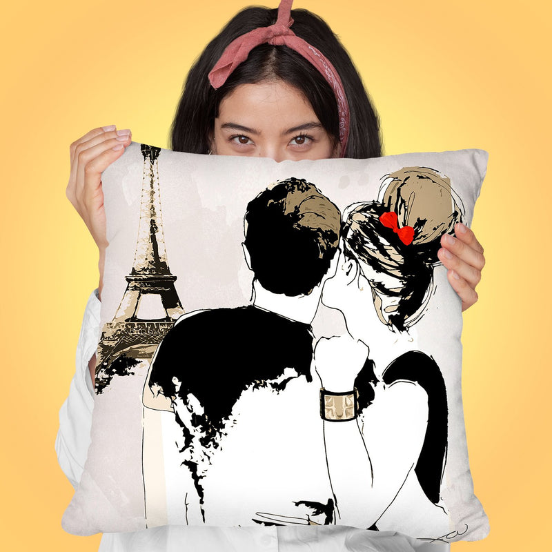 Lunch In Paris Throw Pillow by Jodi Pedri