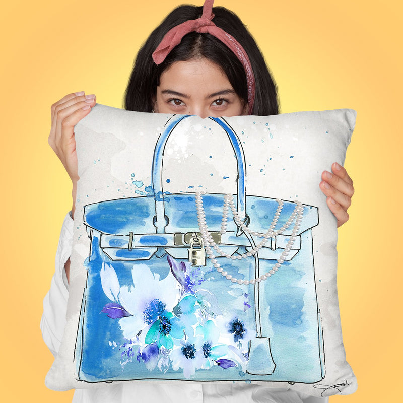 Feeling Blue Throw Pillow by Jodi Pedri