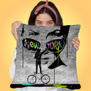 Nyc Street Art Throw Pillow by Jodi Pedri