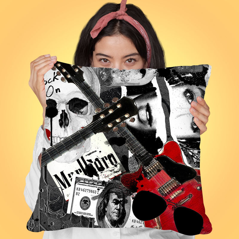 Rock On Throw Pillow by Jodi Pedri