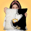 Sipping Throw Pillow by Jodi Pedri