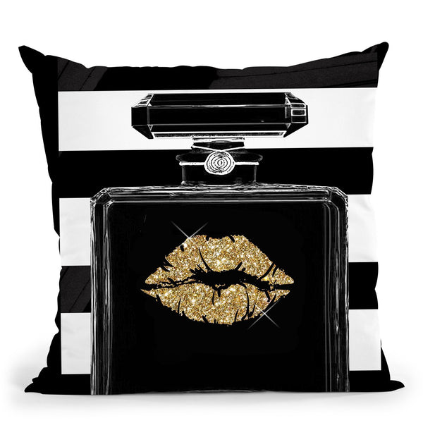 Gold Kiss Throw Pillow by Jodi Pedri