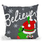 Believe Santa Throw Pillow by Jodi Pedri