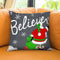 Believe Santa Throw Pillow by Jodi Pedri