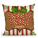 Candy Cane Cocoa Throw Pillow by Jodi Pedri