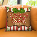 Candy Cane Cocoa Throw Pillow by Jodi Pedri