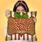 Candy Cane Cocoa Throw Pillow by Jodi Pedri