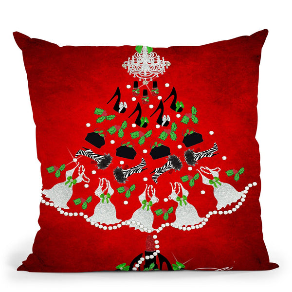 Favorite Things Tree Throw Pillow by Jodi Pedri